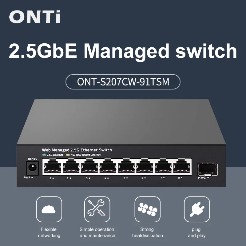 Sfp+ 10G Managed Switch 8 Port - ONTi 2.5GbE Managed Switch 8-Port 2.5GBASE-T